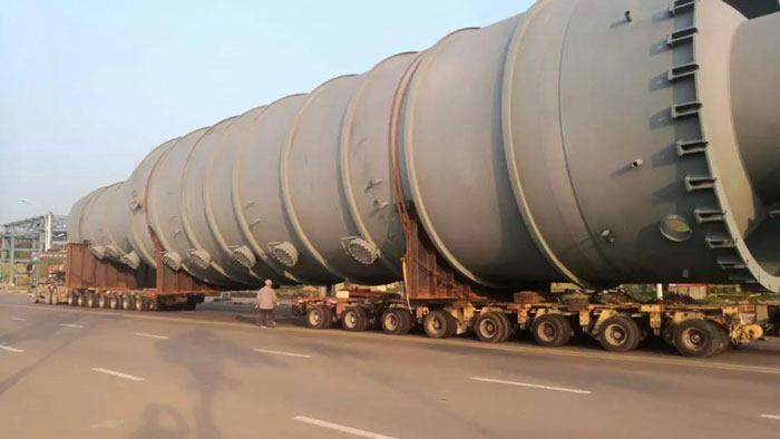 运输方式： 公路大型特种车+大宗散货船
